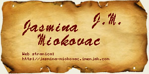 Jasmina Miokovac vizit kartica